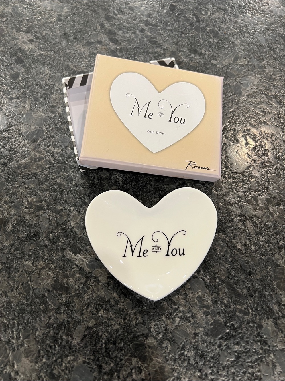 Rosanna White Heart "Me and You" Decorative Dish